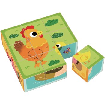 2Kids Toys Wooden Blocks Farm cuburi din lemn - imagine 2